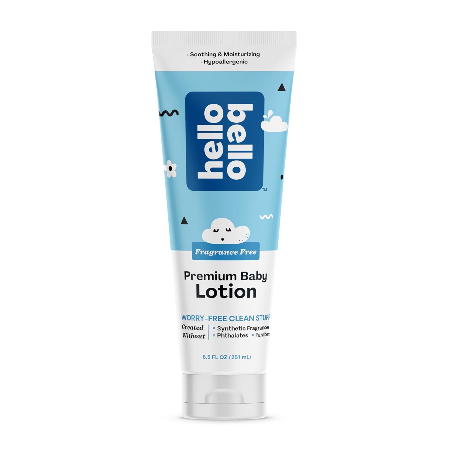 Hello Bello Premium Baby Lotion – Fragrance Free, Vegan & Cruelty-Free Daily Moisturizer – 8.5 FL Oz (Pack of 1)
