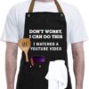 REHAVE Funny BBQ Apron for Men & Women – Unique Chef & Cooking Gift for Dad, Husband, or Grandpa – Waterproof Grill Bib with Pockets for Birthday, Father’s Day, or Christmas