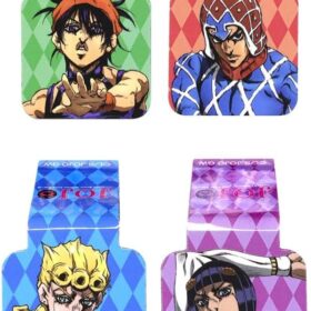 JoJo's Bizarre Adventure Golden Wind Magnetic Bookmark Set (4-Pack) – Giorno, Bucciarati, Mista & Narancia – Anime Collectibles & Gifts