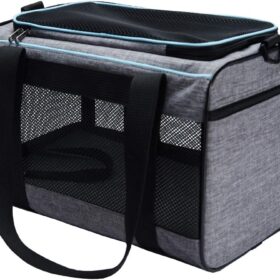 Vceoa Portable Pet Travel Carrier & Cozy Hideaway – Soft-Sided Bed for Cats & Small Dogs Up to 16 lbs
