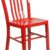 Flash Furniture Commercial Grade Red Metal Indoor-Outdoor Dining Chair – Durable Steel Stackable Side Chair for Restaurant, Patio, and Kitchen Use