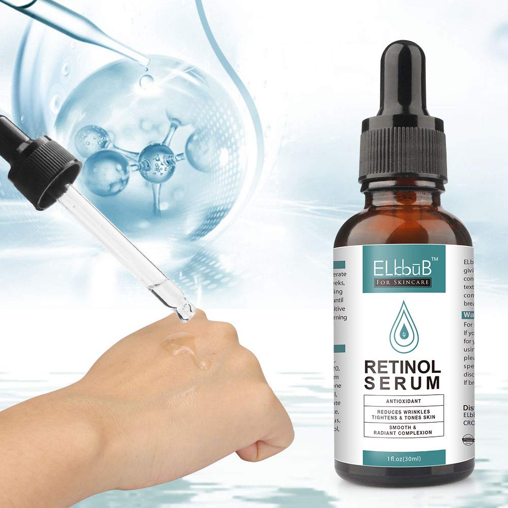 ELBBUB Vitamin C Retinol Serum for Face - Anti-Aging Treatment with Hyaluronic Acid & Amino Acids - Day & Night Brightening, Hydrating & Collagen Boosting Facial Serum