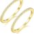 MINDDHA 14K Gold Plated Cubic Zirconia Eternity Band - Sparkling Simulated Diamond Stackable Ring for Women & Compatible with Oura Gen 3/Gen 4 (Sizes 4-12)