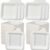 Remerry 300-Pack Small Square Bagasse Plates – 4x5 Inch Eco-Friendly Heavy-Duty Disposable Dessert & Snack Plates for Parties, Weddings, and Pet Feeding