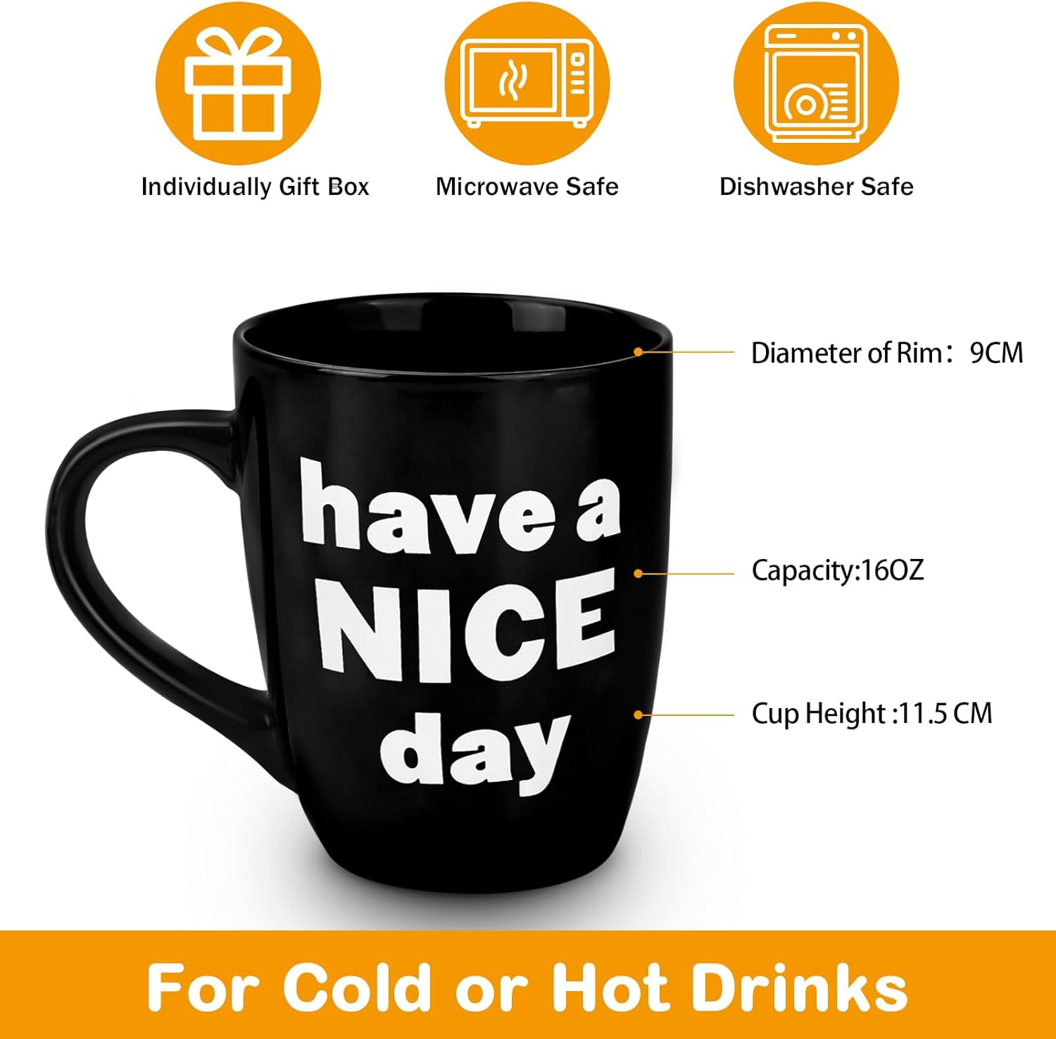 13oz Funny White Elephant Gifts for Adults - Novelty Ceramic Coffee Mug with Hidden Surprise Middle Finger Design - Gag Present for Men, Women, Mom, Dad, Coworker & Boss - Dishwasher & Microwave Safe