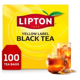Lipton Black Tea Bags - 100 Count, Rainforest Alliance Certified, Perfect Hot or Iced Tea Blend