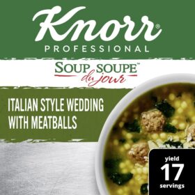 Knorr Professional Soup du Jour Italian Style Wedding Soup Mix with Meatballs, Bulk Restaurant Quality, 18.2 oz (Pack of 4)