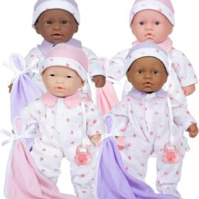 JC Toys Lots to Love Babies - 11' Soft Body Doll Set of 4 with Accessories - Safe & Huggable for Toddlers