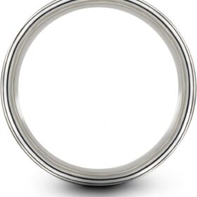 Tungsten Carbide Wedding Bands - 8mm Comfort Fit Rings for Men & Women - Brushed, Polished & Rose Gold Plated - Flat & Bevel Edge Designs