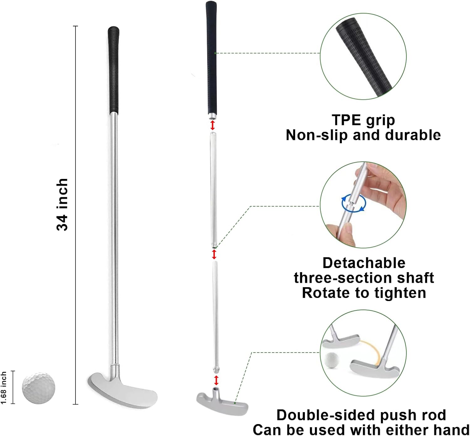 Toptoo Golf Putting Mat with Automatic Ball Return – 9.84 ft Indoor/Outdoor Practice Green with Putter & 5 Balls