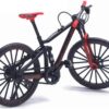 Kakalote 1:10 Scale Mini Alloy Finger Bike - Realistic Mountain Bicycle Model for Desktop Decoration & Birthday Gifts (Red)