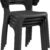 VECELO Set of 4 Heavy-Duty Stackable Plastic Chairs – Weather Resistant Indoor and Outdoor Dining Seating with 250lb Capacity (Black)