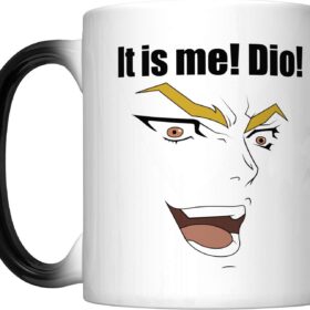 CJ Artisans Magic Color Changing Coffee Mug – 'It Was Me, DIO!' – Unique JoJo's Bizarre Adventure Heat Reveal Novelty Drinkware for Anime Fans
