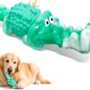 BellaWagg Tough Squeaky Alligator Dog Toy – Durable Nylon & Rubber Chew Toy for Aggressive Chewers – Teeth Cleaning, Stress Relief & Interactive Play for Medium to Large Breeds