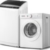 ROVSUN 25 lbs Full-Automatic Portable Washing Machine & 1.8 Cu. Ft. Ventless Clothes Dryer Combo Set – Stainless Steel Drum – Compact Laundry Center for Apartments, Dorms, and RVs