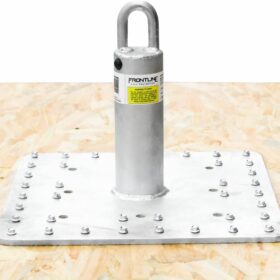 Frontline Fall Protection RO12 Commercial Roof Anchor – 12-Inch Galvanized Steel Tie-Back Point (OSHA & ANSI Compliant)