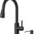 FORIOUS Black Kitchen Faucet with Soap Dispenser – Commercial Style Pull Down Sprayer, 3-Mode High Arc Stainless Steel Sink Faucet for Farmhouse, RV, and Bar Sinks