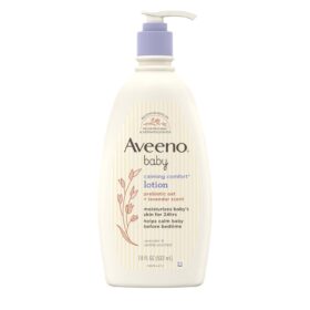 Aveeno Baby Calming Comfort Bedtime Lotion with Lavender & Vanilla - 18 oz Moisturizing Body Wash with Natural Oat Extract for Sensitive Skin