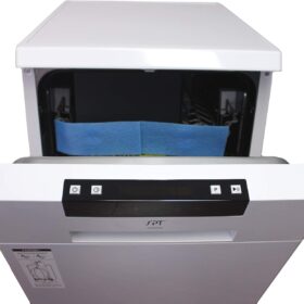 SPT SD-9263WA Energy Star 18-Inch Portable Dishwasher - 8 Place Settings, Stainless Steel Tub, 6 Wash Programs, Quick Connect Faucet - White