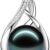 FANCIME Tahitian Pearl Necklace for Women - Real 10-12mm Black Ocean Pearl Pendant in Sterling Silver - Luxury Pearl Jewelry Gift for Wife, Mom & Her