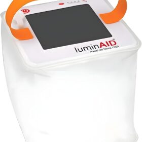 LuminAID PackLite Max 2-in-1 Solar Camping Lantern – Inflatable, Waterproof & Portable LED Light for Hiking, Emergency Kits, and Power Outages