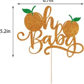 Orange Slice Baby Cake Topper - Cute Fruit Themed Birthday & Baby Shower Decoration