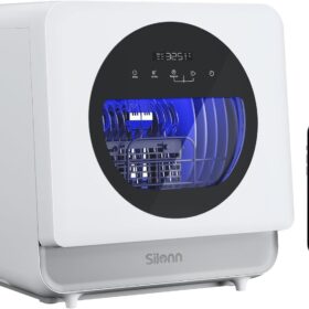 Silonn Countertop Dishwasher with 5L Tank - Portable Dishwasher, Smart App Control, 8 Programs, 167°F Hygiene Rinse & Air Dry - Ideal for Apartments, RVs, and Small Kitchens