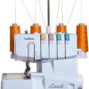 Brother 1034D 3/4 Lay-In Thread Serger with Color-Coded Looper Threading, Heavy Duty Metal Frame Overlock Machine, White, 1300 SPM