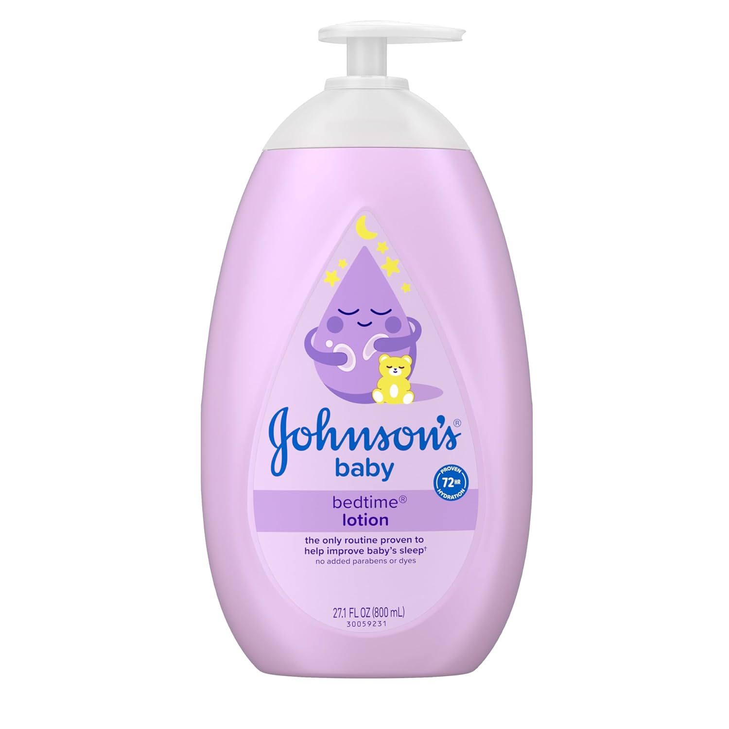 Johnson's Baby Bedtime Lotion with NaturalCalm Aromas – 27.1 fl. oz Hypoallergenic Moisturizing Baby Lotion for Gentle Sleep & Skin Hydration – Paraben & Dye Free