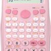 IPepul Scientific Calculator with 417 Functions – 4-Line Display, Solar & Battery Dual Power – Pink Graphing Math Device for High School, College & Engineering