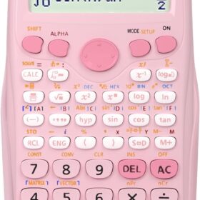 IPepul Scientific Calculator with 417 Functions – 4-Line Display, Solar & Battery Dual Power – Pink Graphing Math Device for High School, College & Engineering
