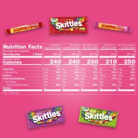 SKITTLES & STARBURST Candy Variety Pack – 18 Count Bulk Box of Full Size Fruit Chews & Sweets (37.05 oz)