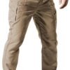 Men's Lightweight Tactical Cargo Pants - Ripstop Water Resistant Outdoor Work & Hiking Trousers with Multi-Pockets