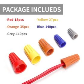 330-Piece Electrical Wire Connector Kit – Twist-on Splice Nuts Assortment for Safe Wiring Connections