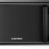 Chefman 0.7 Cu. Ft. Countertop Microwave Oven – 700W Compact Digital Microwave with Express Cook, Eco Mode, Mute Button & Child Safety Lock – Sleek Black