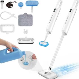 All-in-One Steam Mop with Handheld Steamer, LED Display, and Aromatherapy – Detachable Floor Cleaner for Hardwood, Tile, and Carpet