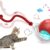 Giociv Smart Interactive Cat Toy Ball with Chirping Sound, Motion Activated Rolling Ball for Indoor Cats & Kittens - 3 Modes for Carpet & Hard Floors (Red)