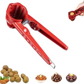 Heavy Duty Ergonomic Nutcracker – Durable Aluminum Alloy Walnut, Pecan, and Chestnut Opener with Non-Slip Grip Handle