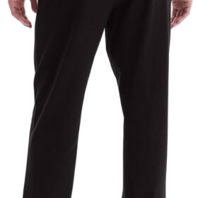 Hanes Men's Essentials Jersey Sweatpants – Open Bottom Cotton Lounge Pants with Pockets – 32” Inseam