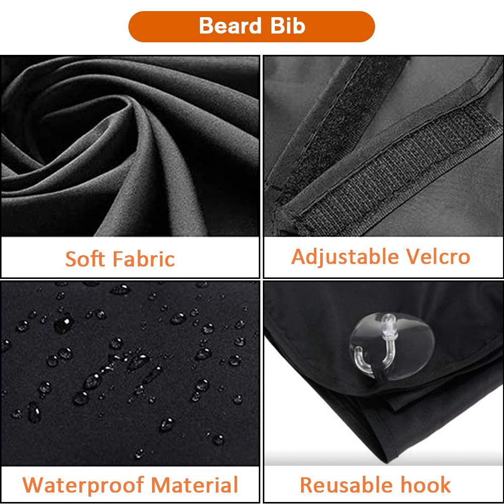 Beard Bib Apron for Men - Waterproof Hair Catcher for Shaving & Grooming with Suction Cups, Unique Gift for Husband & Dad