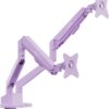 Pixio PS1D Wave Purple Dual Monitor Arm - Full Motion Desk Mount with Cable Management for Screens up to 32
