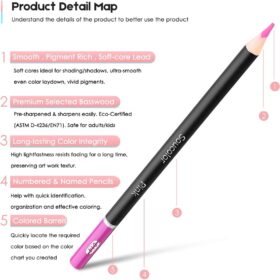 Soucolor 72-Count Professional Colored Pencils Set – Soft Core Artist Sketching Pencils for Blending, Shading & Adult Coloring Books