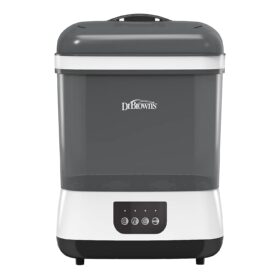 Dr. Brown's All-in-One Electric Baby Bottle Sterilizer and Dryer – HEPA Filter Included, Eliminates 99.9% of Bacteria