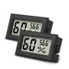 AikTryee 2-Pack Mini Digital Hygrometer Thermometer - Precision Indoor Humidity & Temperature Gauge Monitor for Greenhouse, Cellar, Reptile, and Closet