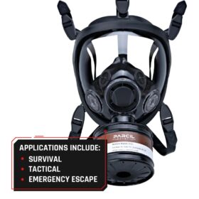 ST-100X Professional Full Face Respirator - Military Grade Gas Mask with 40mm Filter for Smoke, Chemical, and Particulate Protection
