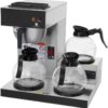 SYBO 12-Cup Commercial Pour Over Coffee Maker with 3 Warmers and 3 Decanters - Stainless Steel Drip Brewer
