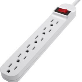 Belkin 6-Outlet Power Strip with 3ft Cord, White – Expand Your Wall Outlets for Home Electronics