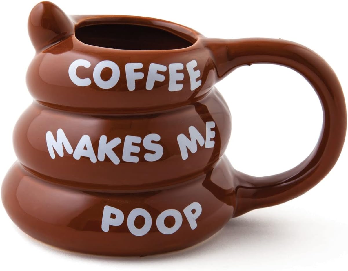 BigMouth Inc 'The Poop Log' Coffee Mug – Funny 14 oz Ceramic Cup – Hilarious Gag Gift for Men & Women