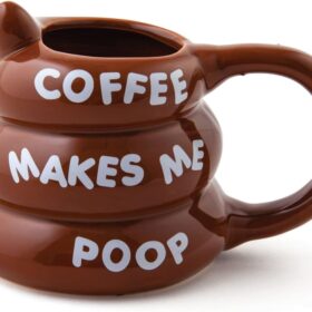 BigMouth Inc 'Coffee Makes Me Poop' Ceramic Mug – Funny Novelty Coffee Cup for Men & Women – Hilarious Gag Gift Idea