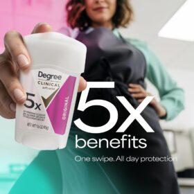 Degree Women Clinical Protection Antiperspirant Deodorant, 96-Hour Sweat & Odor Defense, MotionSense Technology, 1.6 oz (Original Soft Solid)